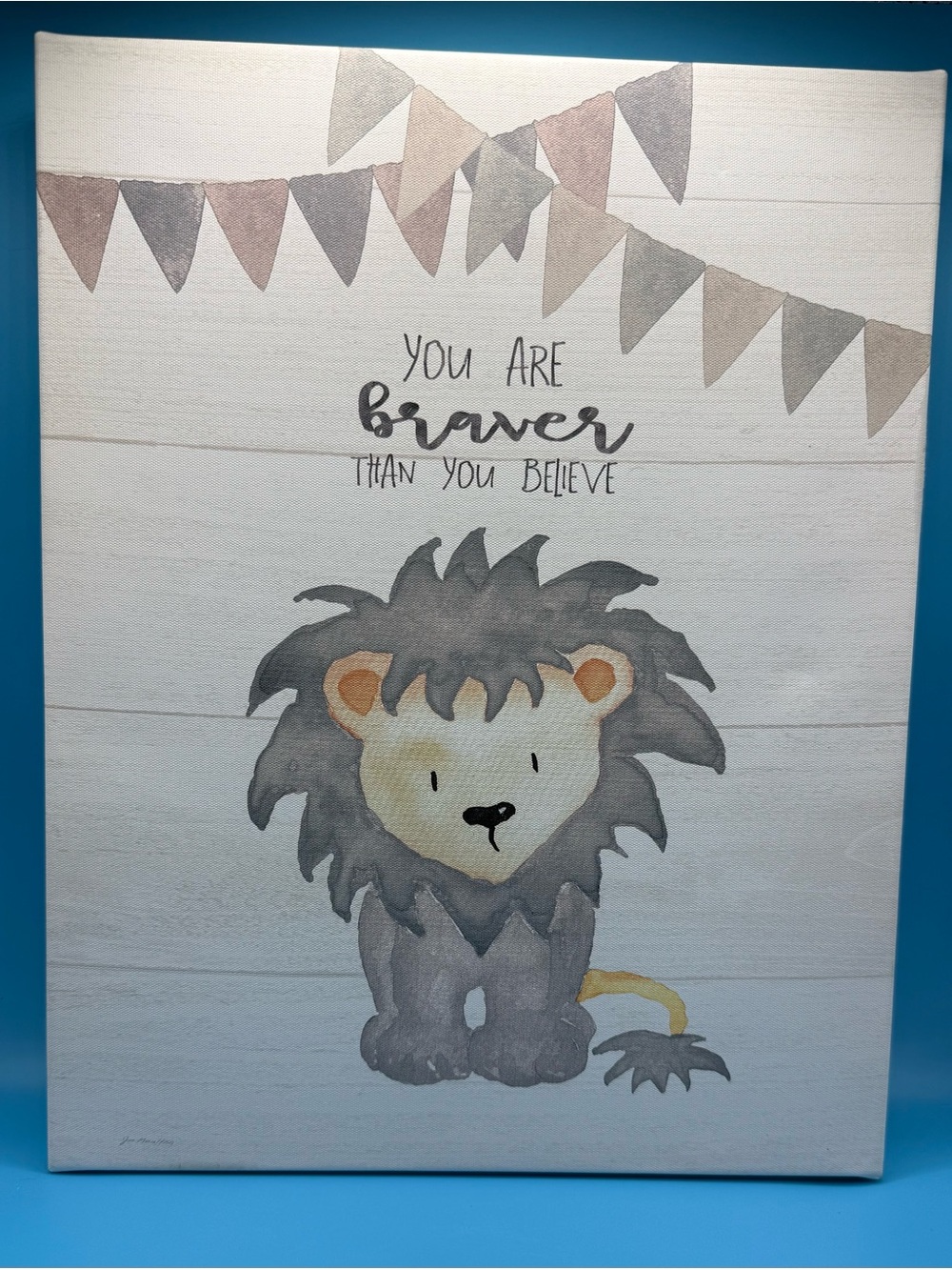 Nursery Lion Wall Art - Neutral Tones